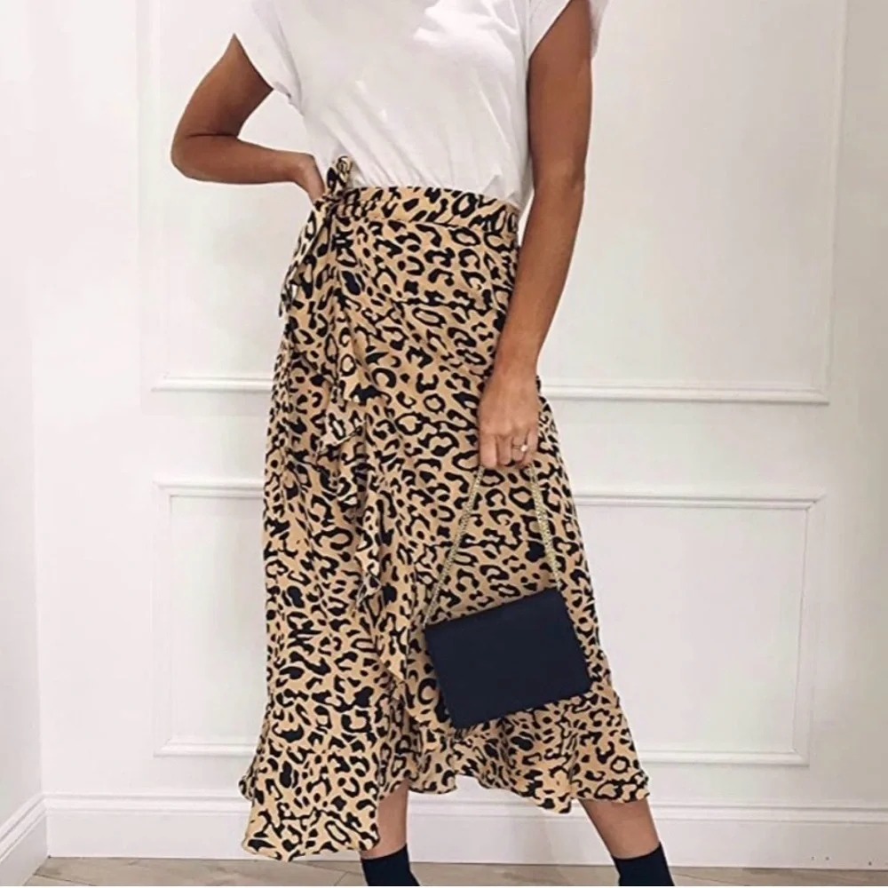 Cheetah Wrap Maxi HAUTE ROGUE | High Low Full Skirt - Picture 1 of 14
